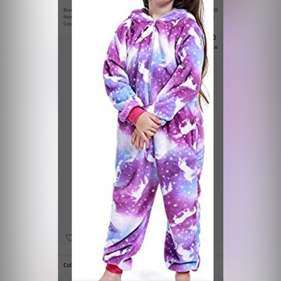Other - NWOT Purple Unicorn Adult Unisex Onesie Size M
